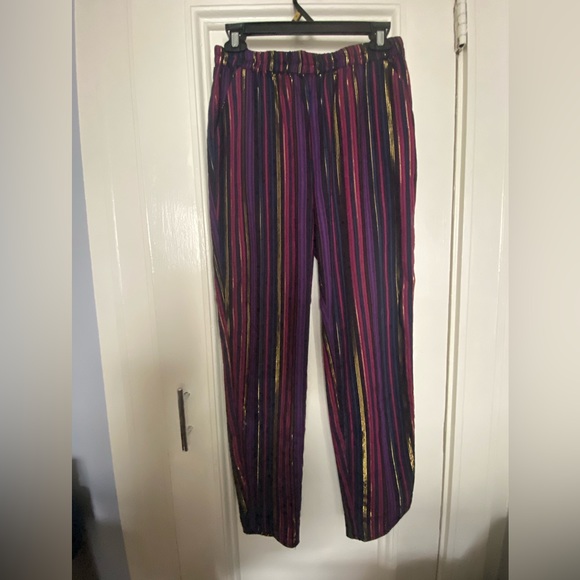 Marine Layer Women’s XS Purple, pink, gold striped pants - Picture 3 of 8